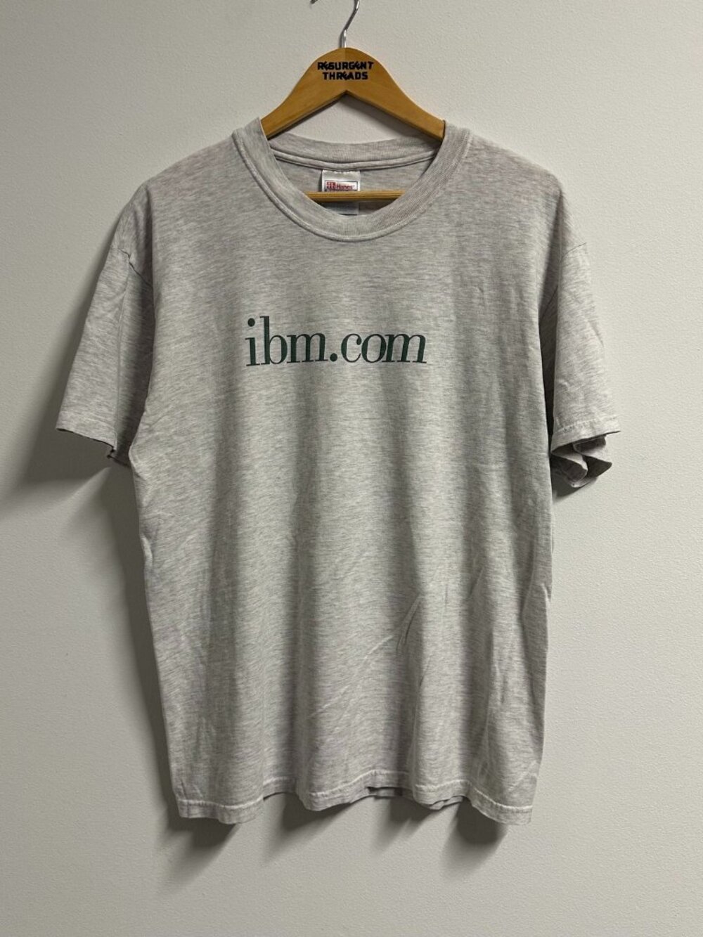 Vintage IBM Tshirt Tech Grey Large ibm.com